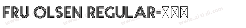 Fru Olsen Regular字体转换